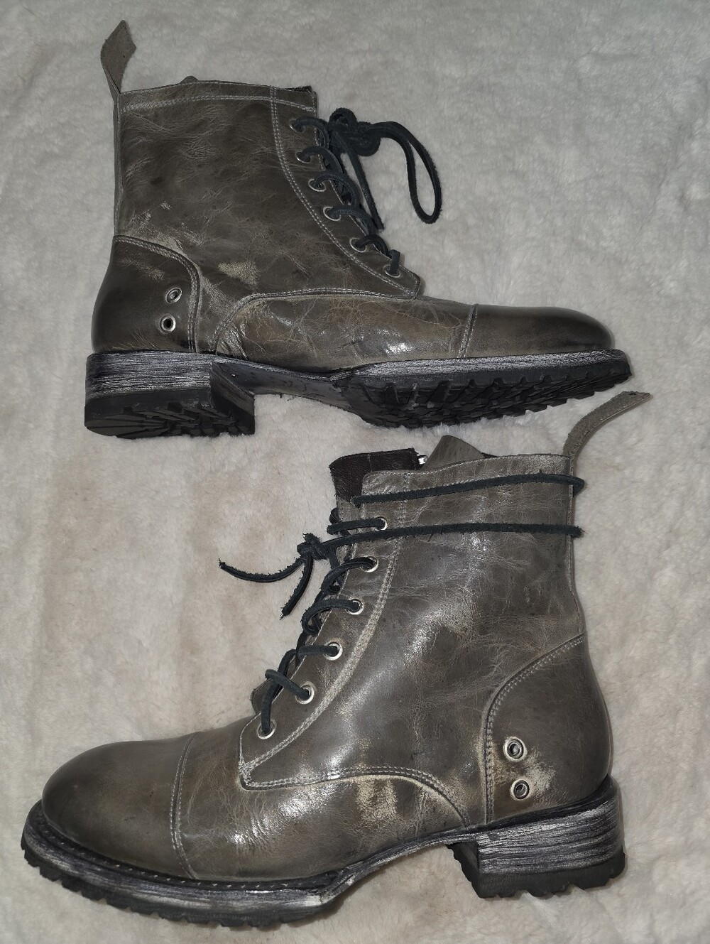 Freebird Jarvis Mens Stone Distressed Leather Boots 10